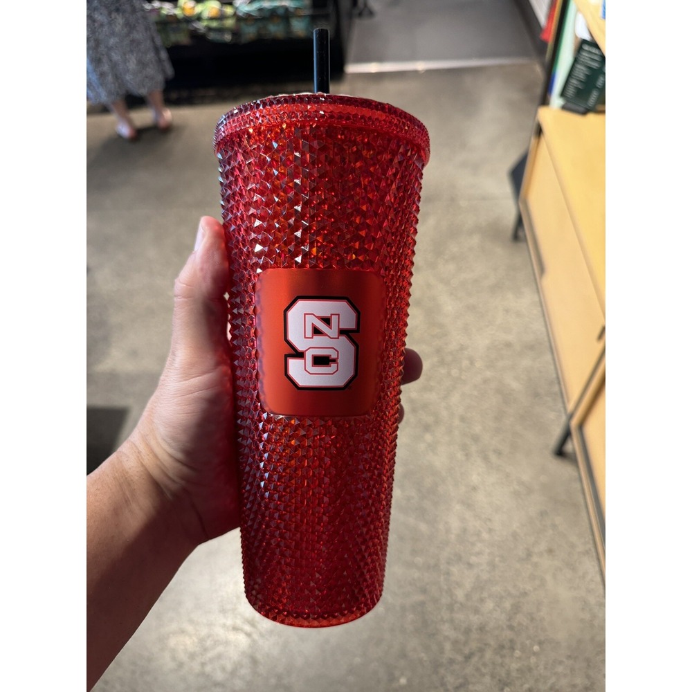 2024 Limited Edition NC State Wolfpack NCSU‎ Red Studded Starbucks 24oz Tumbler